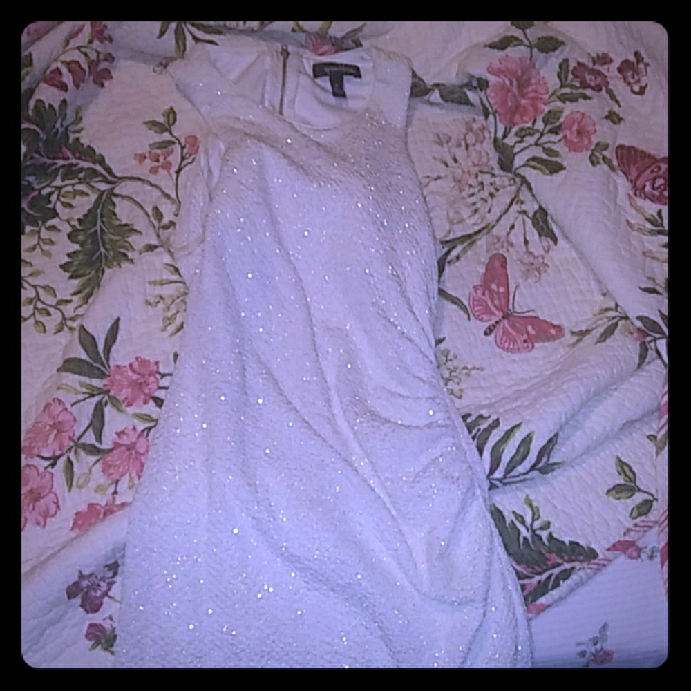 White sparkly formal dress